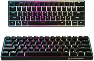 Here is the optimized SEO meta description:

"Experience high-performance gaming with Kraken Keyboards' Blackout Edition Kraken Pro 60, featuring 60% HOT SWAPPABLE mechanical keys and compatible with PC, Xbox, PlayStation & MAC. Perfect for serious gamers seeking an immersive experience."