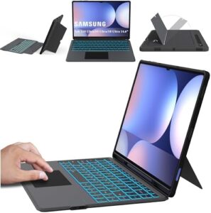 Here is the optimized SEO meta description:

"Protect your Samsung Galaxy Tab S10 Ultra with this premium case featuring a detachable QWERTZ keyboard and touchpad. Enjoy 7-colour lighting and perfect compatibility for 14.6-inch tablets."