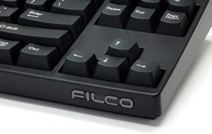 "Experience precise typing with the Filco Majestouch 2 S Ten Key Less Pink Switch Keyboard, featuring ten keyless design and tactile pink switches for improved accuracy. Perfect for gaming and typing enthusiasts."