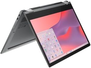 Discover the Lenovo Flex 5, a versatile 2-in-1 Chromebook with Intel Celeron N5205U processor, 13.3" FHD touch display, and 4GB RAM for seamless multitasking. Perfect for work or play.