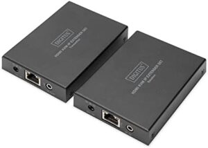 Here is the optimized meta description:

"Extend your digital workspace up to 150m with the Digitus HDMI KVM Extender Set, supporting Full HD 1080p and USB 1.1 connectivity, perfect for seamless mouse and keyboard control."