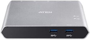 Unlock high-speed connectivity for your devices with the Aten 2-Port USB-C Gen 1 Dock, featuring power pass-through and fast data transfer. Perfect for on-the-go professionals and students.