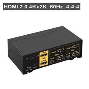 Control your dual monitor setup with the CKL 2 Port Dual Monitor KVM Switch, featuring HDMI 4K@60Hz YUV 4:4:4 and USB 2.0 HUB for seamless multitasking. Save big on this versatile switch today!