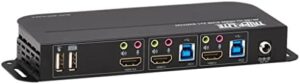 Maximize your workspace with the Tripp Lite 2 Port HDMI USB KVM Switch, supporting 4K at 60Hz and HDR, perfect for multiple device connections. Save time and space without sacrificing quality.