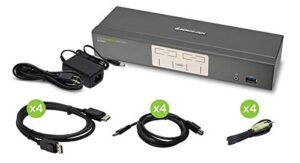Discover the IOGEAR 4-Port Dual View Dual-Link DVI KVMP Switch with Audio, perfect for presentations and multi-monitor setups. Manage up to four screens with crystal-clear audio support.