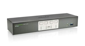Discover the IOGEAR 4-Port Dual View Dual-Link DVI KVMP Switch with Audio, perfect for presentations and multi-monitor setups. Manage up to four screens with crystal-clear audio support.