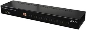 Experience advanced switching with the Lindy 8 Port KVM Switch Pro, featuring USB 2.0, audio and DVI-I single-link connectivity for seamless multi-monitor control, perfect for home or office use.