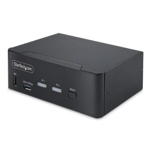 Here is the meta description:

"Streamline your workspace with this StarTech.com KVM switch, featuring dual-monitor support up to 8K/60Hz or 4K/144Hz, plus two USB 3.2 ports and TAA compliance."