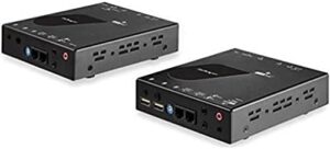 Here is the optimized SEO meta description:

"Streamline your workspace with StarTech's 4K HDMI KVM extender, perfect for remote teams. Control up to 16 devices over IP network, ideal for collaboration and productivity."