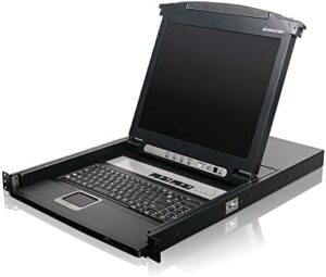 Here is the optimized SEO meta description:

"Enhance your workspace with this IOGEAR Rackmount KVM Switch featuring 16 ports, a 17-inch TFT LCD monitor and keyboard/touchpad. Perfect for multiple users, ideal for offices and gaming setups."