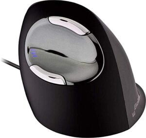 Get precise control and reduced risk of injury with the Evoluent Vertical Mouse D Medium, designed for laptop and PC use. Includes a Jestik microfiber cloth for easy cleaning. Perfect ergonomic solution!