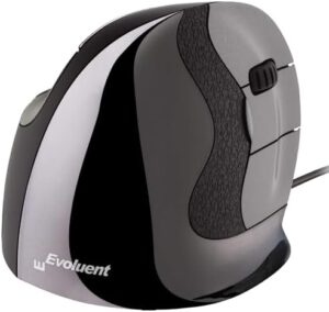 Elevate your productivity with the Evoluent VerticalMouse D, a compact and wired option for right-handed users. Perfect for small spaces, this ergonomic mouse features USB connectivity and a comfortable design. Get ready to upgrade your workspace experience!