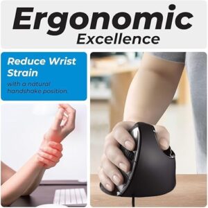 Elevate your productivity with the Evoluent VerticalMouse D, a compact and wired option for right-handed users. Perfect for small spaces, this ergonomic mouse features USB connectivity and a comfortable design. Get ready to upgrade your workspace experience!