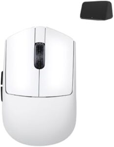"Unlock high-performance gaming with the Darmoshark M5PRO Mini Wireless Gaming Mouse. Tri-mode connectivity and 8K resolution ensure smooth gameplay, while 30000DPI and PAW3950 optical sensor deliver precise control."