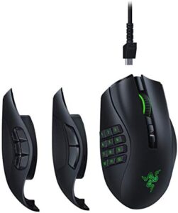 Elevate your gaming experience with the Razer Naga Pro Wireless Gaming Mouse featuring interchangeable side buttons, high-speed wireless connectivity, and 20,000 DPI focus. Perfect for long gaming sessions!