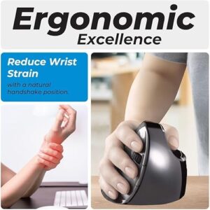 Here is the generated SEO meta description:

"Upgrade your productivity with the Evoluent VerticalMouse D, a wireless and ergonomic mouse perfect for right-handed users. Enjoy hands-free scrolling and reduced fatigue."