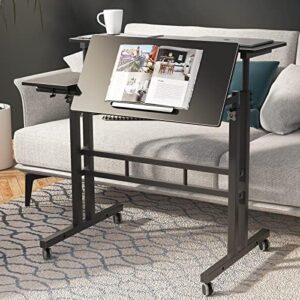Elevate your work setup with the SDHYL 31.5 inches Movable Laptop Desk, featuring an adjustable height and angle, anti-slip surface, and tablet slot. Perfect for home offices or students on-the-go.