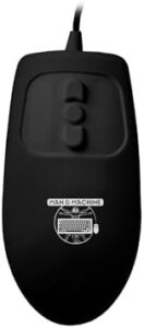 Here is the meta description:

"Upgrade your work experience with Man & Machine Mighty Mouse 5 USB, perfect for right-handed users. Enjoy ambidextrous design and universal compatibility. Discover this ergonomic mouse in sleek black."