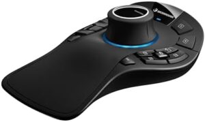 "Experience precise control with the 3Dconnexion SpaceMouse Pro Wireless, featuring advanced 3D navigation and comfortable matte black design. Perfect for creative professionals on-the-go, this wireless mouse offers seamless connectivity."