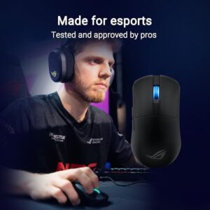 Optimize your gaming experience with the ASUS ROG Harpe Ace Mini Wireless Mouse, featuring 49g lightweight design, 42K optical sensor, and optical micro switches for precise control. Perfect for Esports & FPS gamers!