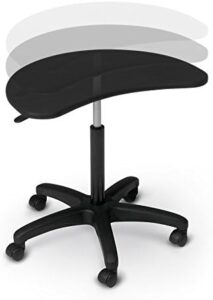 Elevate your laptop experience with the Balt Pop Adjustable Height Laptop Mobile Stand, featuring a sleek black design and adjustable height for comfortable viewing. Perfect for desks or laps, perfect fit.