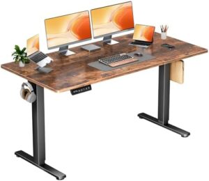 Elevate your workstyle with the Sweetcrispy Standing Desk, featuring 63inch electric height adjustment and modern design. Perfect for home offices or gaming setups, this sturdy workstation promotes ergonomics and comfort.
