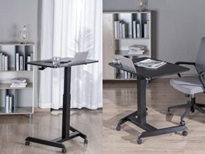 Here is the generated SEO meta description:

"Transform your workspace with the Monoprice Gas-Lift Height Adjustable Sit-Stand Mobile Rolling Workstation V2, featuring a max weight capacity of 99 lbs and perfect for presentations or an active work lifestyle."