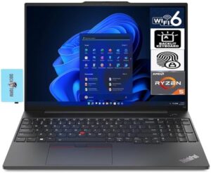 Discover the ThinkPad E16 Gen 1, featuring Ryzen 5 7530U processor, 24GB RAM, and 1TB SSD. Ideal for productivity, this laptop boasts a 16" IPS display with AMD Radeon graphics, running Windows 11 Pro.