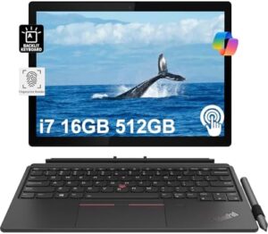 Get the ultimate 2-in-1 business tablet with Intel Core i7 power, 16GB RAM, and 512GB SSD. Perfect for work and play, featuring a stunning 12.3" FHD+ touchscreen and active pen support.