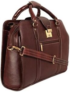 Elevate your work-life balance with the Hyatt Leather MacBook/Laptop Business Bag, featuring premium brown leather and spacious interior for laptops up to 17". Perfect for professionals on-the-go.
