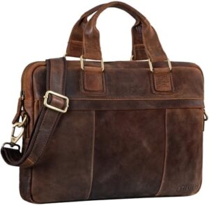 Here is the output:

"Protect your 13.3 inch laptop with the STILORD 'Andrew' Vintage Business Leather Case, a classic briefcase for men and women offering a stylish and durable solution for work and office use."