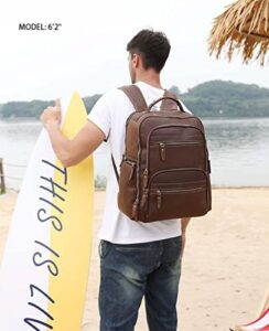 Protect your laptop in style with the Taertii Full Grain Leather Laptop Bag Backpack, designed for 17.3" devices. Offers durable leather construction and multiple compartments for organization. Get it now and enjoy exclusive discounts!