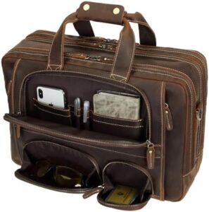 Here is the output:

"Carry your laptop in style with Texbo's spacious briefcase, fitting laptops up to 17.3 inches and featuring durable cowhide leather, perfect for business trips at a discounted price."