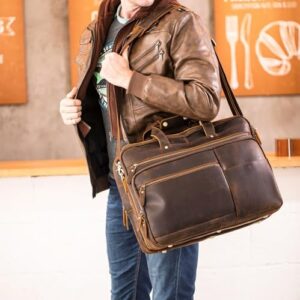 Here is the generated SEO meta description:

"Elevate your professional style with the Polare X-Large Briefcase, featuring full grain leather and 18" capacity for men's business travel needs."