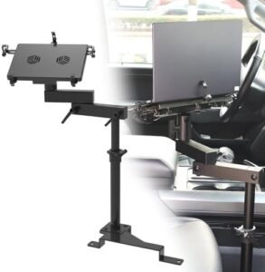 Elevate your Ford F150 ride with the MELIPRON Vehicle Laptop Mount, featuring 3 mounting brackets and a secure laptop holder for front passenger seat use. Perfect accessory for road trips and daily commutes.