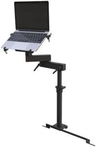 Here is the generated SEO meta description:

"Secure your laptop on-the-go with SpirreLab's Toyota 4Runner & Tacoma truck mount, featuring an adjustable height, cooling fan and dual pivot for optimal viewing. Perfect for long drives or camping trips."