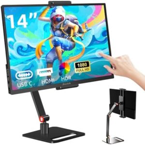 Here is the generated meta description:

"Stay productive on-the-go with this 14-inch portable monitor, featuring 1200P Ultra Slim & Lightweight design, perfect for gaming laptops, Macs, PCs, Xbox, PS4/5 and Switch, great value at an affordable price"