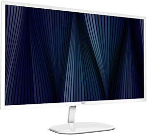 "Upgrade your workspace with the AOC WQHD VA Monitor, featuring a 31.5-inch display, tilt adjustment and sleek white/silver design. Save big on this top-rated monitor, perfect for gaming or productivity."