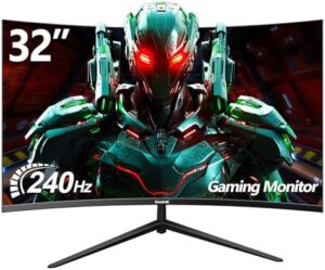 Discover the ultimate gaming experience with Gawfolk's 32" curved monitor, featuring 240Hz refresh rate, Full HD 1080P and FreeSync technology for smooth gameplay.