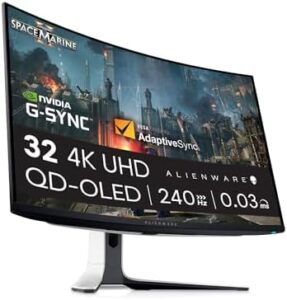Experience high-performance gaming with the Alienware AW3225QF Gaming Monitor, featuring 4K Ultra HD and 240Hz refresh rate for seamless visuals. Perfect for gamers, with AMD FreeSync and NVIDIA G-SYNC for reduced screen tearing.