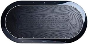 "Stay connected and productive with the Jabra Speak 810 MS conference room speakerphone, featuring a built-in microphone for seamless meetings. Perfect for teams of up to 12 users."