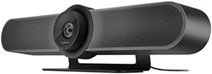"Join video meetings in crystal-clear Ultra HD with Logitech MeetUp's 3 microphones and adjustable speakers. Perfect for PC, Mac, laptop, MacBook or tablet use."