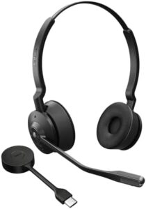 Experience crystal-clear conversations and boost team collaboration with the Jabra Engage 55 SE wireless headset, featuring noise-cancelling microphone and extensive range, perfect for MS Teams and all other platforms.