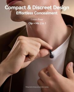 "Capture high-quality audio on-the-go with the Hollyland Lark M2S Mini Combo wireless microphone, featuring 300m range and titanium clip, perfect for content creators, online teaching, and streaming."