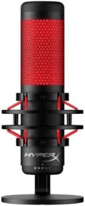 Here is the meta description:

"Upgrade your gaming setup with HyperX QuadCast USB condenser microphone featuring anti-vibration shock mount and four polar patterns. Perfect for PC, PS4, PS5, Mac and streaming to Twitch, YouTube, Discord."