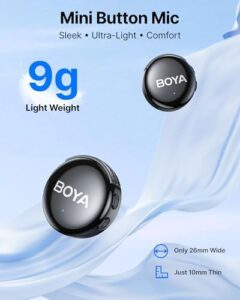 Capture crystal-clear audio on-the-go with BOYA BOYALINK3 Wireless Lavalier Microphone, featuring AI noise cancelling and 30H battery life. Perfect for vlogging, YouTube, podcasting, or TikTok streaming.