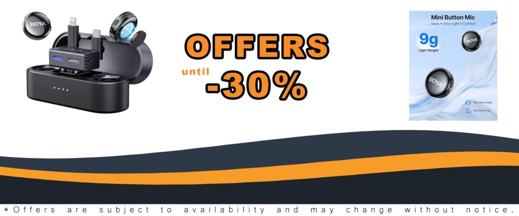 BOYA BOYALINK3 Wireless Lavalier Microphone for iPhone Android DSLR Camera AI Noise Cancelling Smart EQ Tuning Real-time Monitor 30H Battery Life Charging Case Vlogging YouTube Podcast TikTok