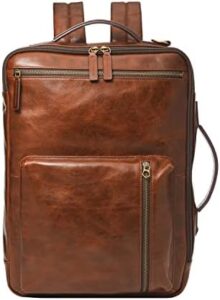 Here is the optimized SEO meta description:

"Upgrade your daily commute with the Fossil Buckner convertible backpack and briefcase, featuring multiple compartments, padded laptop sleeve, and stylish design for men."