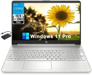 "Boost productivity with the HP 15 laptop, featuring Intel Core i5 processing, 16GB RAM, and 512GB SSD storage. Perfect for business use, enjoy Wi-Fi 6 connectivity and Iris Xe graphics."
