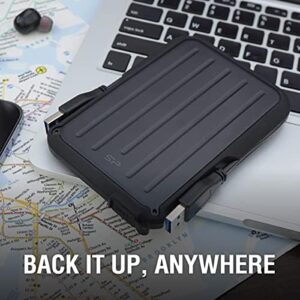 Store and protect your digital life with the Silicon Power Armor A66 5TB rugged external hard drive, shockproof and water-resistant. Perfect for busy professionals and travelers.